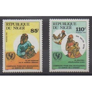 Acheter cette série de timbres du Niger  de l'année 1985 (No 660/661).