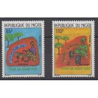 Buy this set of stamps of Niger of the year 1987 (Nb 723/724).