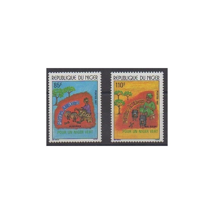 Buy this set of stamps of Niger of the year 1987 (Nb 723/724).