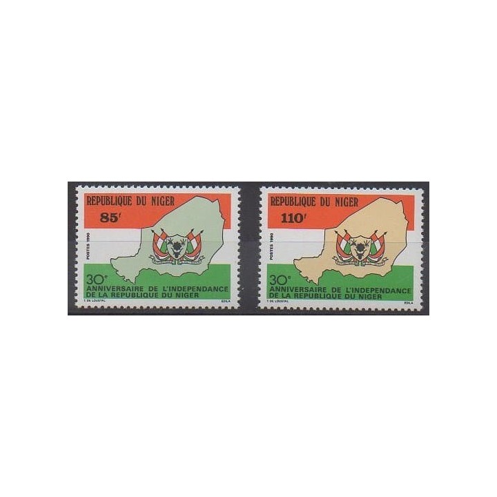 Acheter cette série de timbres du Niger  de l'année 1990 (No 793/794).