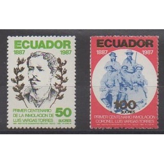 Buy this set of stamps of Ecuador of the year 1988 (Nb 1135/1136).