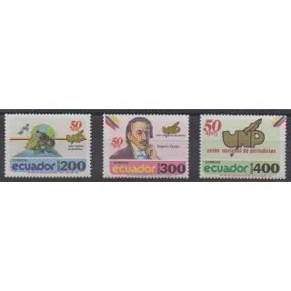 Acheter cette série de timbres d'Équateur de l'année 1991 (No 1222/1224).
