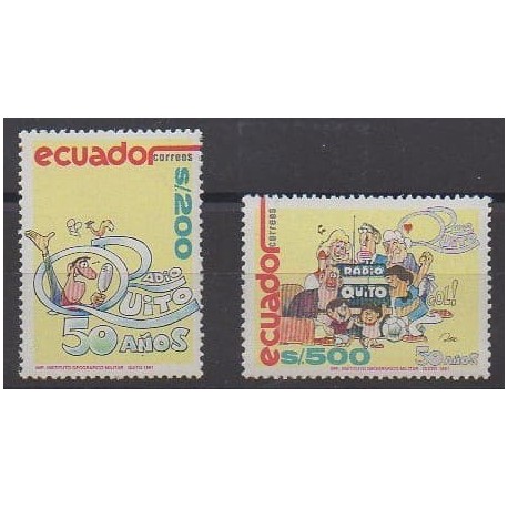 Ecuador - 1991 - Nb 1225/1226 - Telecommunications