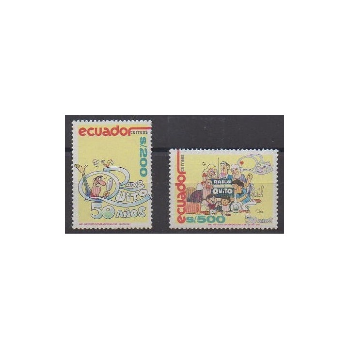 Acheter cette série de timbres d'Équateur de l'année 1991 (No 1225/1226).