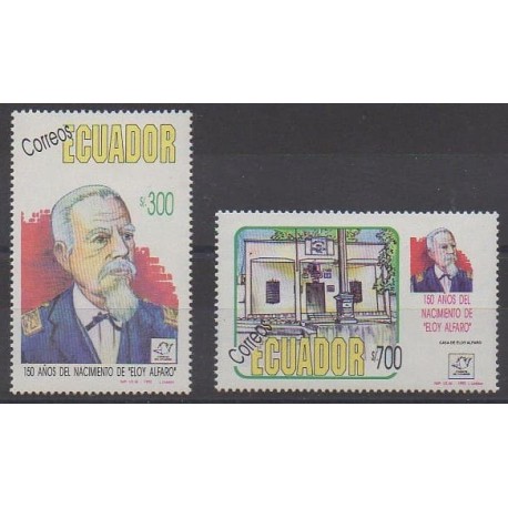 Ecuador - 1992 - Nb 1250/1251 - Celebrities