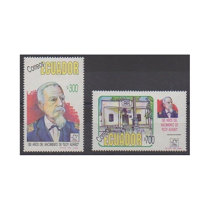 Buy this set of stamps of Ecuador of the year 1992 (Nb 1250/1251).