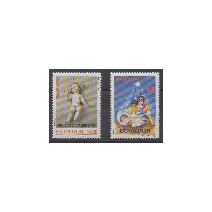 Buy this set of stamps of Ecuador of the year 1992 (Nb 1257/1258).
