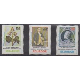 Acheter cette série de timbres d'Équateur de l'année 1993 (No 1279/1281).