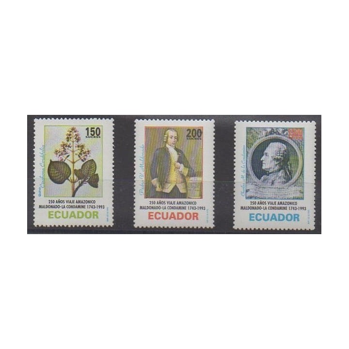 Acheter cette série de timbres d'Équateur de l'année 1993 (No 1279/1281).