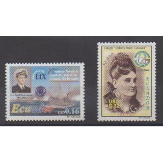 Acheter cette série de timbres d'Équateur de l'année 2000 (No 1503/1504).