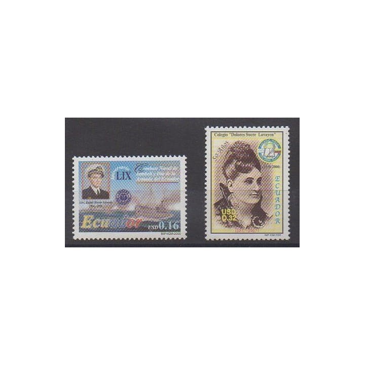 Acheter cette série de timbres d'Équateur de l'année 2000 (No 1503/1504).