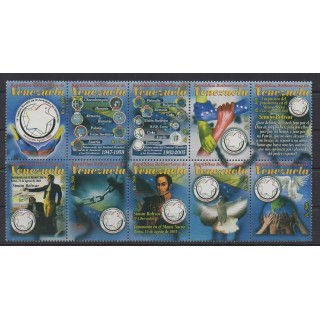 Acheter cette série de timbres du Venezuela de l'année 2005 (No 2445/2454).