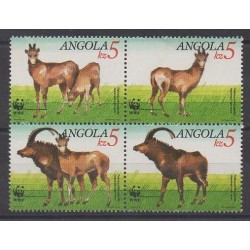 Angola - 1990 - Nb 774/777 - Mamals - Endangered species - WWF