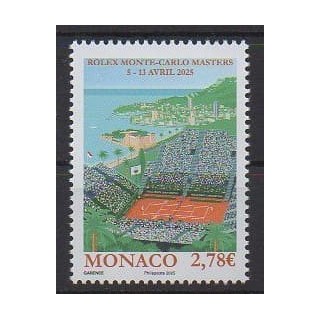 Buy this stamp of Monaco of the year 2025 (Masters Rolex Monte-Carlo).