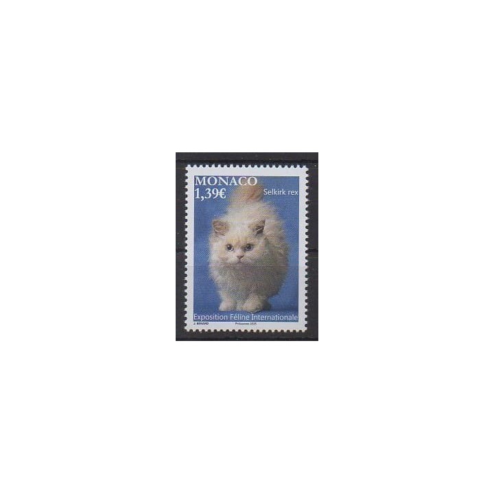 Buy this stamp of Monaco of the year 2025 (Selkirk rex).