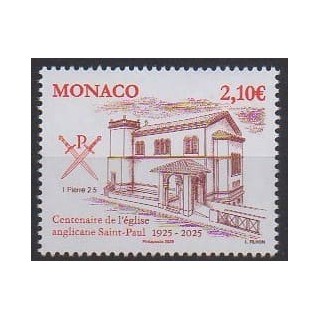 Buy this stamp of Monaco of the year 2025 (Eglise Saint-Paul).