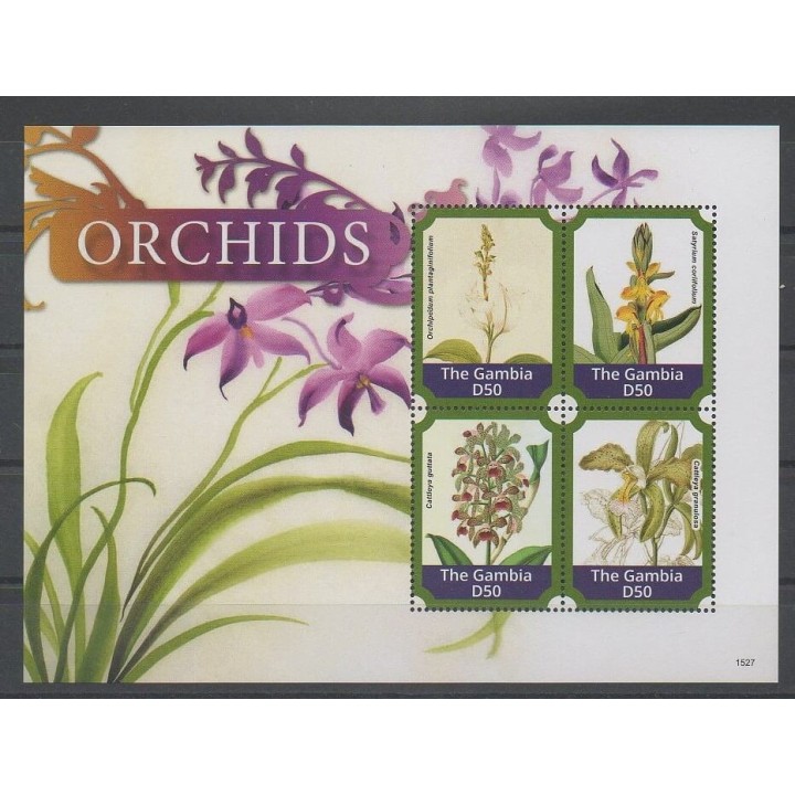 Stamps - Gambia - 2015 - Nb 5539/5542 - Orchids