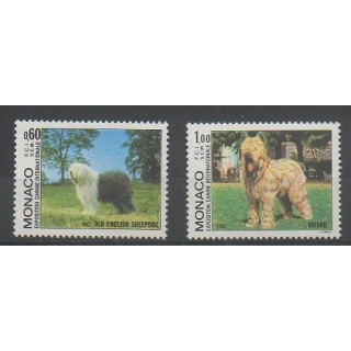 Timbres - Monaco  - 1982 - No 1329/1330 - Chiens