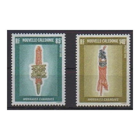 Nouvelle-Calédonie - 1990 - No 592/593 - Monnaies, billets ou médailles