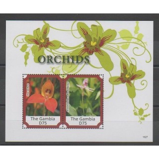 Stamps - Gambia - 2015 - Nb BF 852 - Orchids