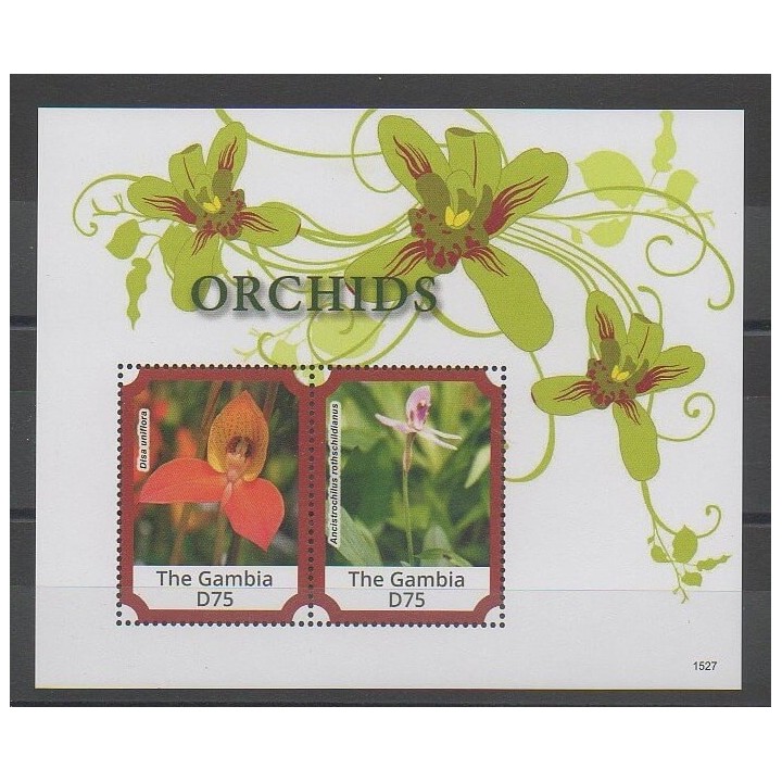 Timbres - Gambie - 2015 - No BF 852 - Orchidées