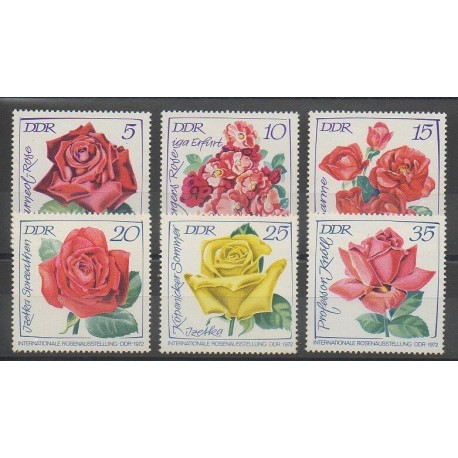 Allemagne orientale (RDA) - 1972 - No 1452/1455 - Roses
