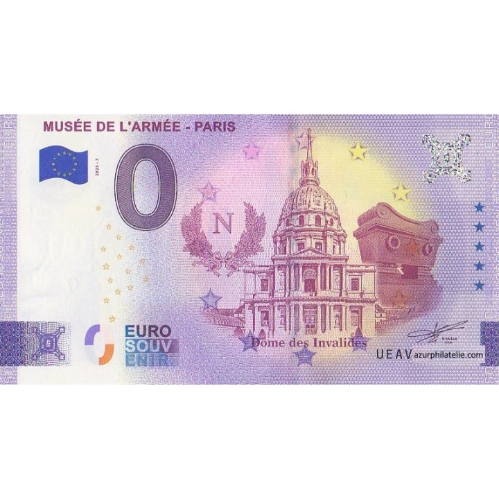 Billet souvenir touristique - 2025-7 - Musée de l'armée - Paris - Dôme des Invalides - (Paris)