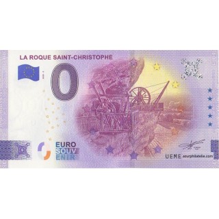 Billet souvenir touristique - 2025-2 - La Roque Saint-Christophe - (Dordogne)