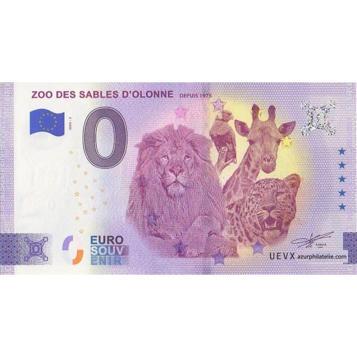 Euro banknote memory - 2025 - Zoo des Sables d'Olonne - (Vendée)