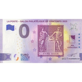 Euro banknote memory - 2025 - La Poste - Salon philatelique de printemps 2025 - Type Sage - (Paris)
