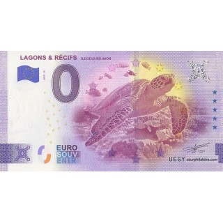 Billet souvenir touristique - 2025-16 - Lagons et Recifs - (La Réunion)