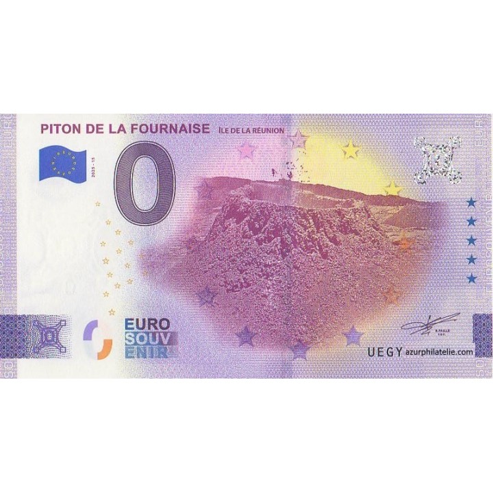Billet souvenir touristique - 2025-15 - Piton de la Fournaise - (La Réunion)