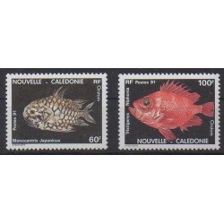 Nouvelle-Calédonie - 1991 - No 617/618 - Vie marine