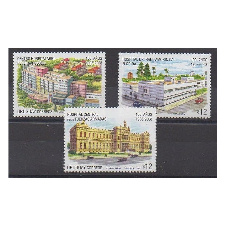 Buy this set of stamps of Uruguay of the year 2008 (Nb 2364/2366).