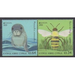 Cyprus - 2021 - Nb 1465b/1466b - Animals - Endangered species - WWF - Europa