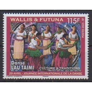 Acheter ce timbre de Wallis et Futuna de l'année 2025 (Danse Lau Taimi).