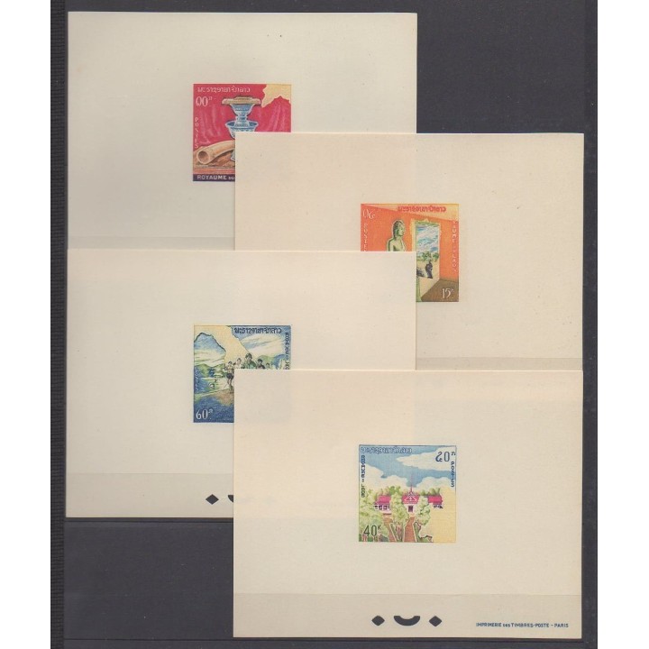Acheter cette série de timbres du Laos de l'année 1964 (No 97/100 - Epreuve de luxe).