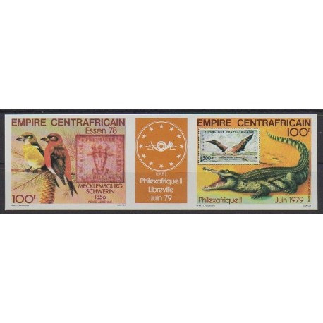 Central African Republic - 1978 - Nb PA196A ND - Animals - Stamps on stamps