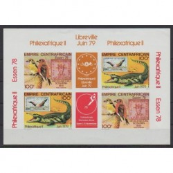 Central African Republic - 1978 - Nb PA196A BF ND - Animals - Stamps on stamps