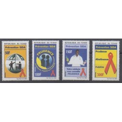 Tchad - 2004 - No 1515/1518 - Santé ou Croix-Rouge