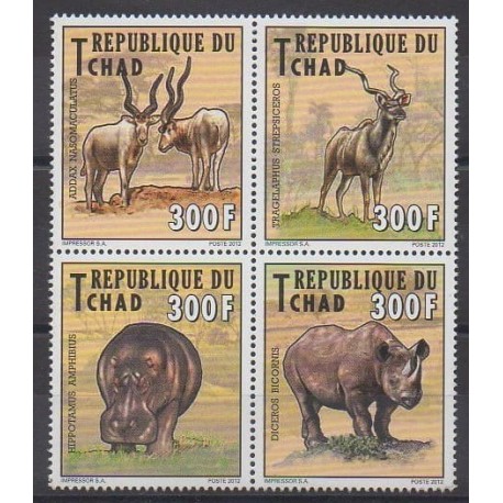 Tchad - 2012 - No 1581/1584 - Mammifères