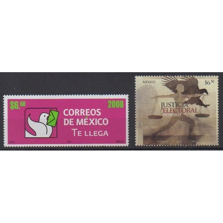 Buy this set of stamps of Mexico of the year 2008 (Nb 2387/2388).