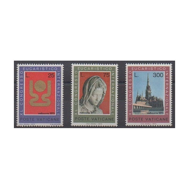 Acheter cette série de timbres du Vatican de l'année 1973 (No 552/554).