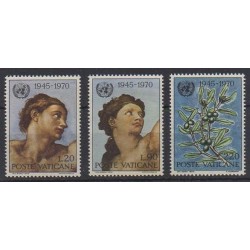 Vatican - 1970 - No 510/512 - Nations unies - Peinture