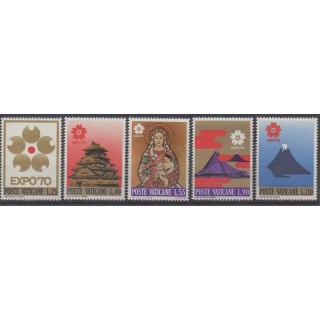 Acheter cette série de timbres du Vatican de l'année 1970 (No 497/501).