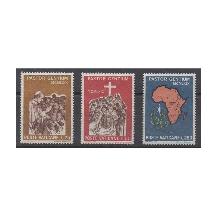 Buy this set of stamps of Vatican of the year 1969 (Nb 491/493).