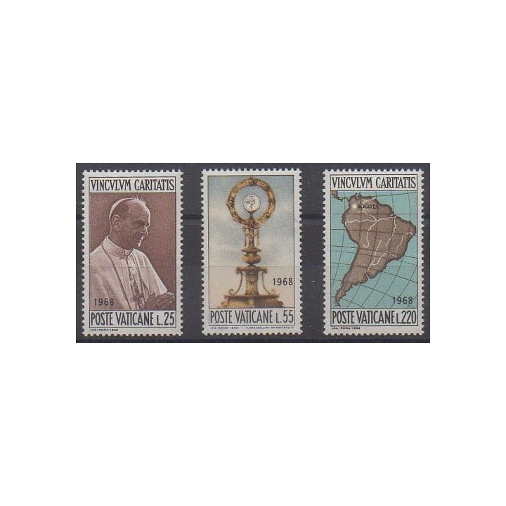 Buy this set of stamps of Vatican of the year 1968 (Nb 479/481).