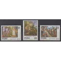 Peru - 1973 - Nb 596/598 - Christmas - Paintings