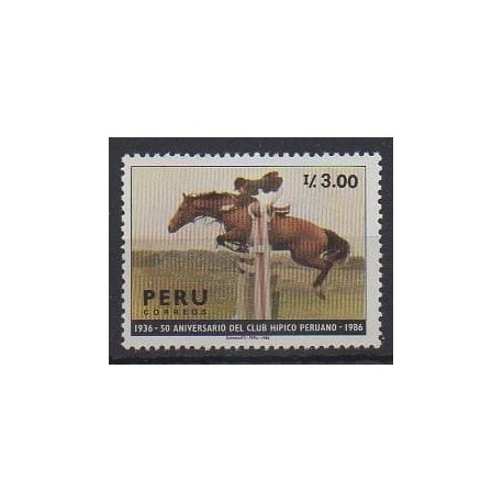 Pérou - 1987 - No 857 - Chevaux