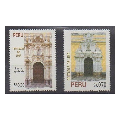 Peru - 1995 - Nb 1056/1057 - Churches